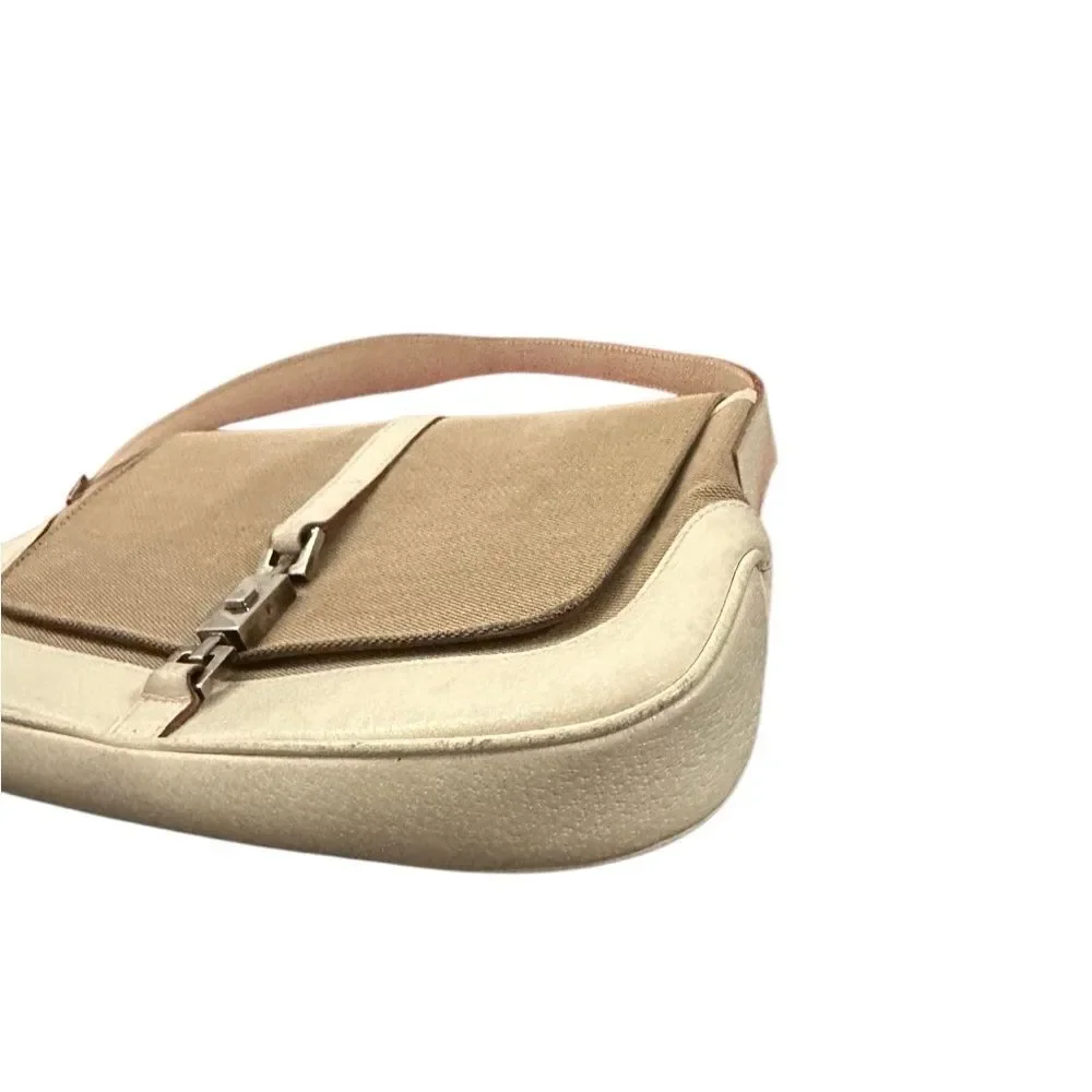 Gucci Tan and Cream Jackie Shoulder Bag with piston lock - Picture 6 of 15
